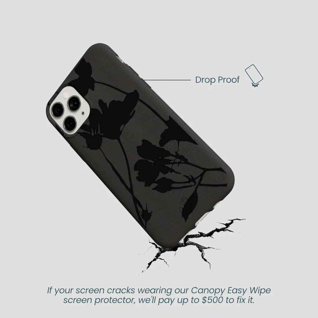 Black Shadow Petals iPhone 11 Pro Case - Image 5