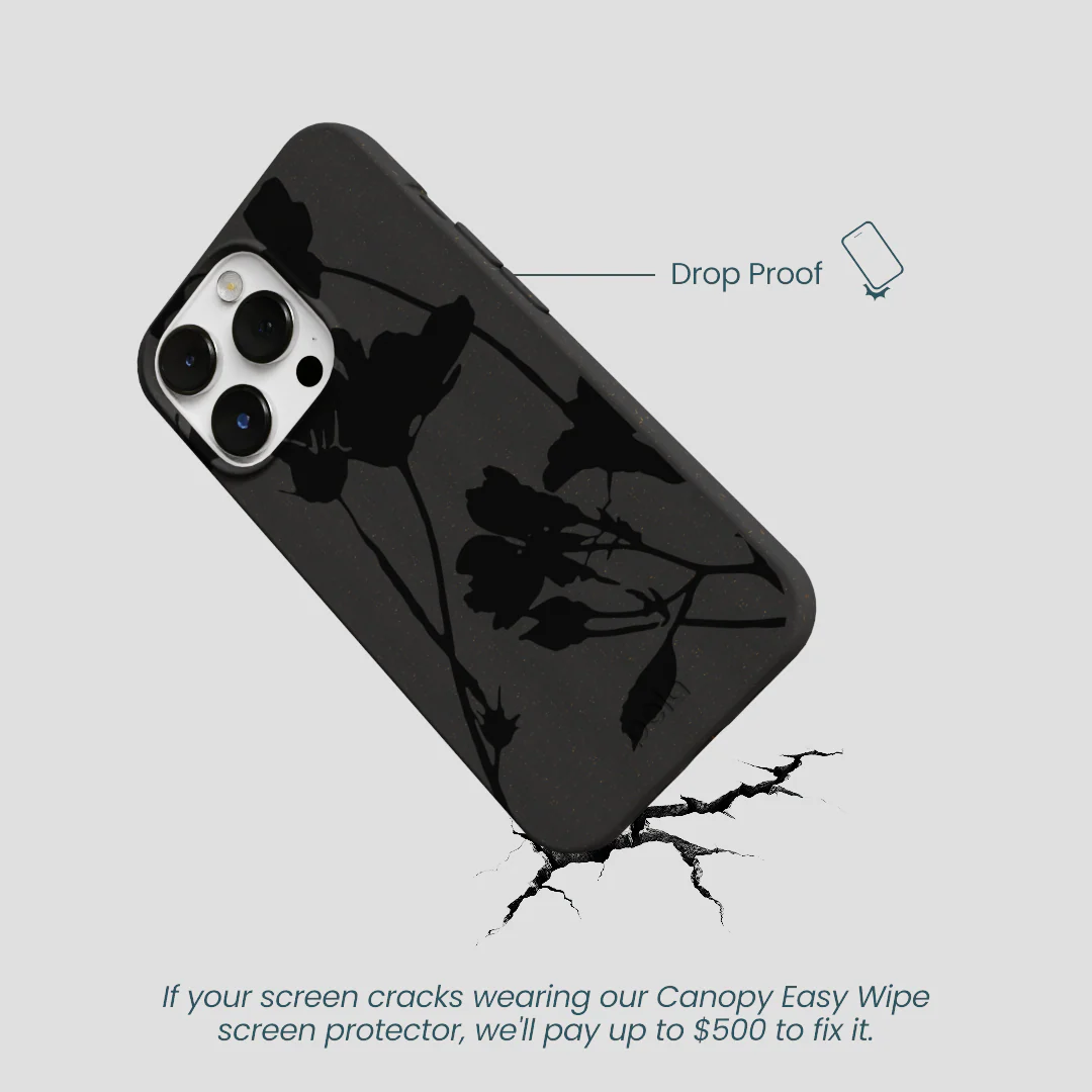 Black Shadow Petals iPhone 13 Pro Case - Image 5
