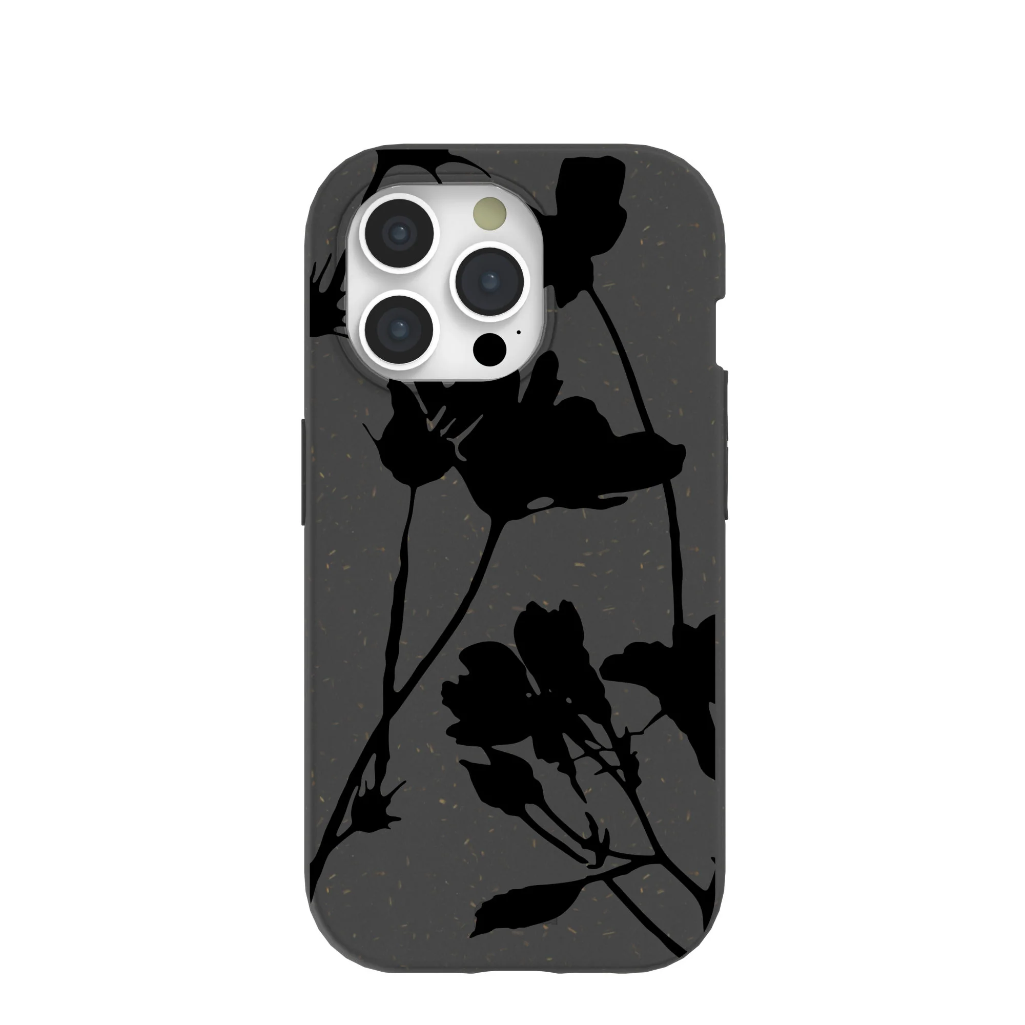 Black Shadow Petals iPhone 15 Pro Case
