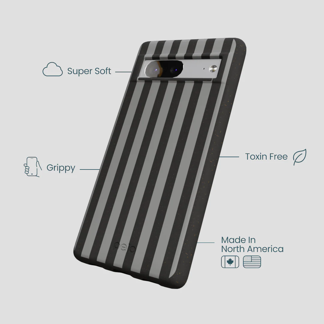 Black Shadow Stripes Google Pixel 7 Case - Image 3