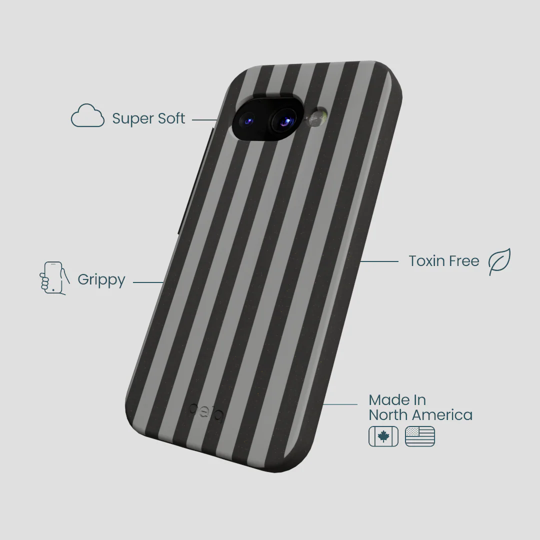 Black Shadow Stripes Google Pixel 9a Case - Image 3