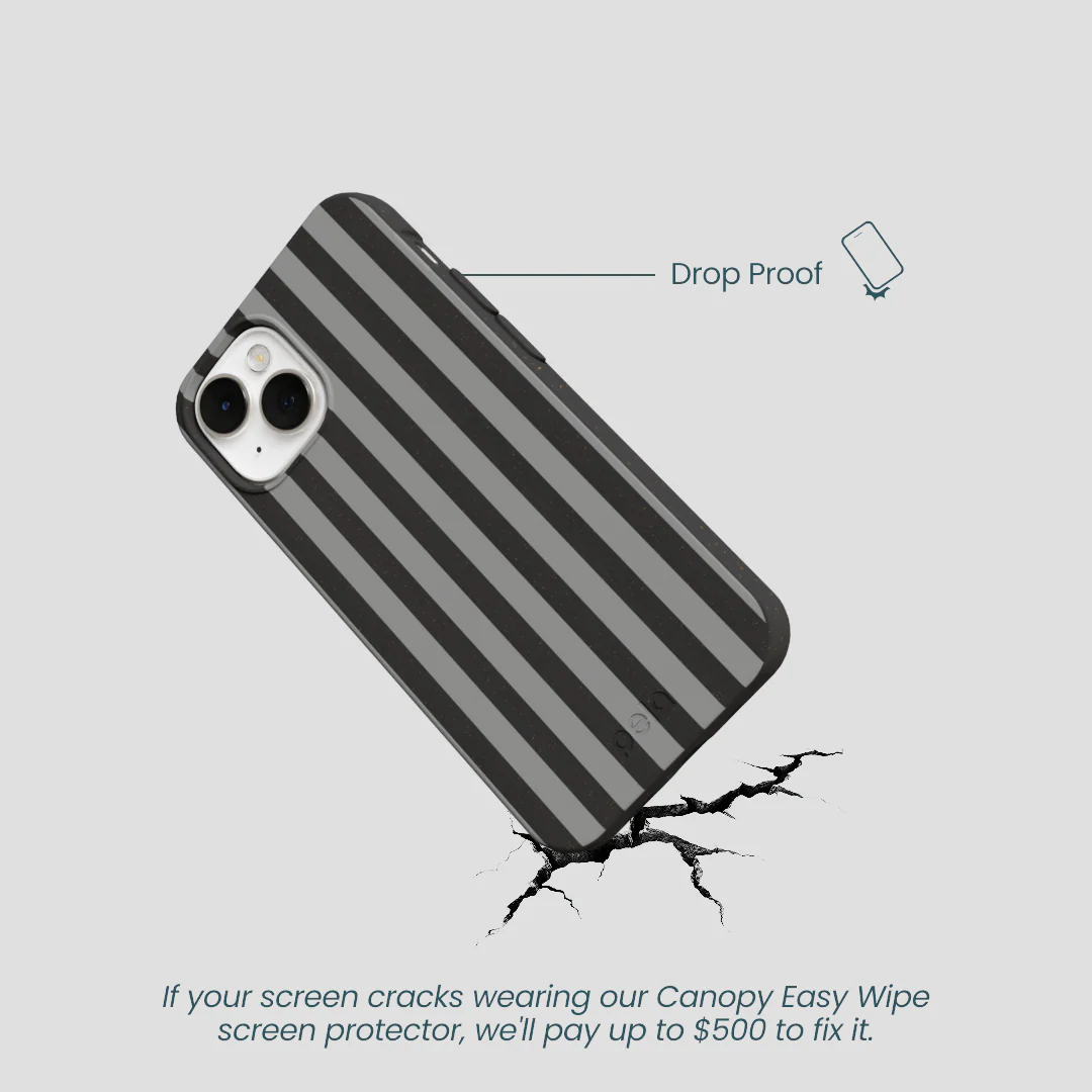 Black Shadow Stripes iPhone 13 Mini Case - Image 5