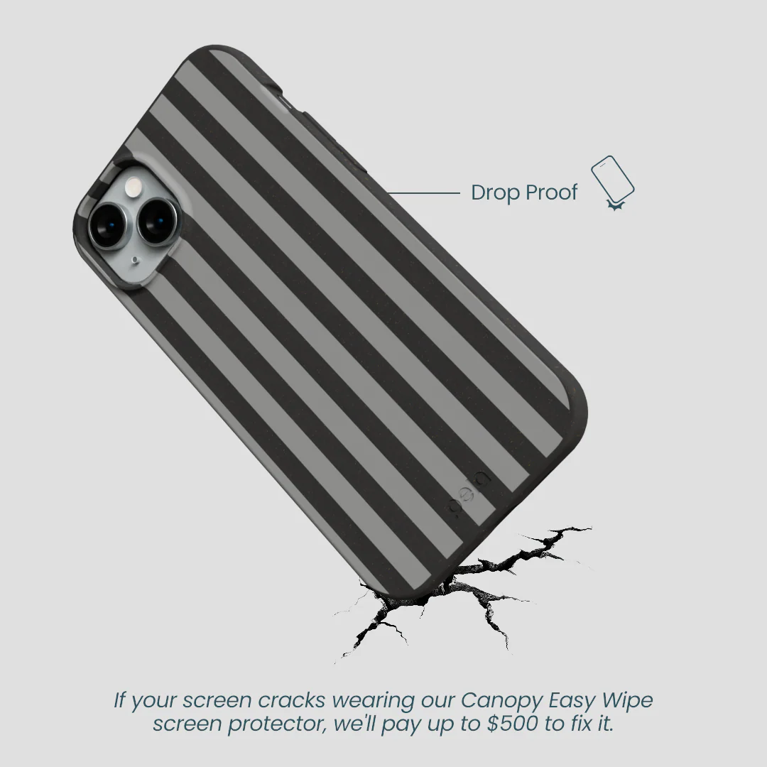 Black Shadow Stripes iPhone 14 Plus Case - Image 5