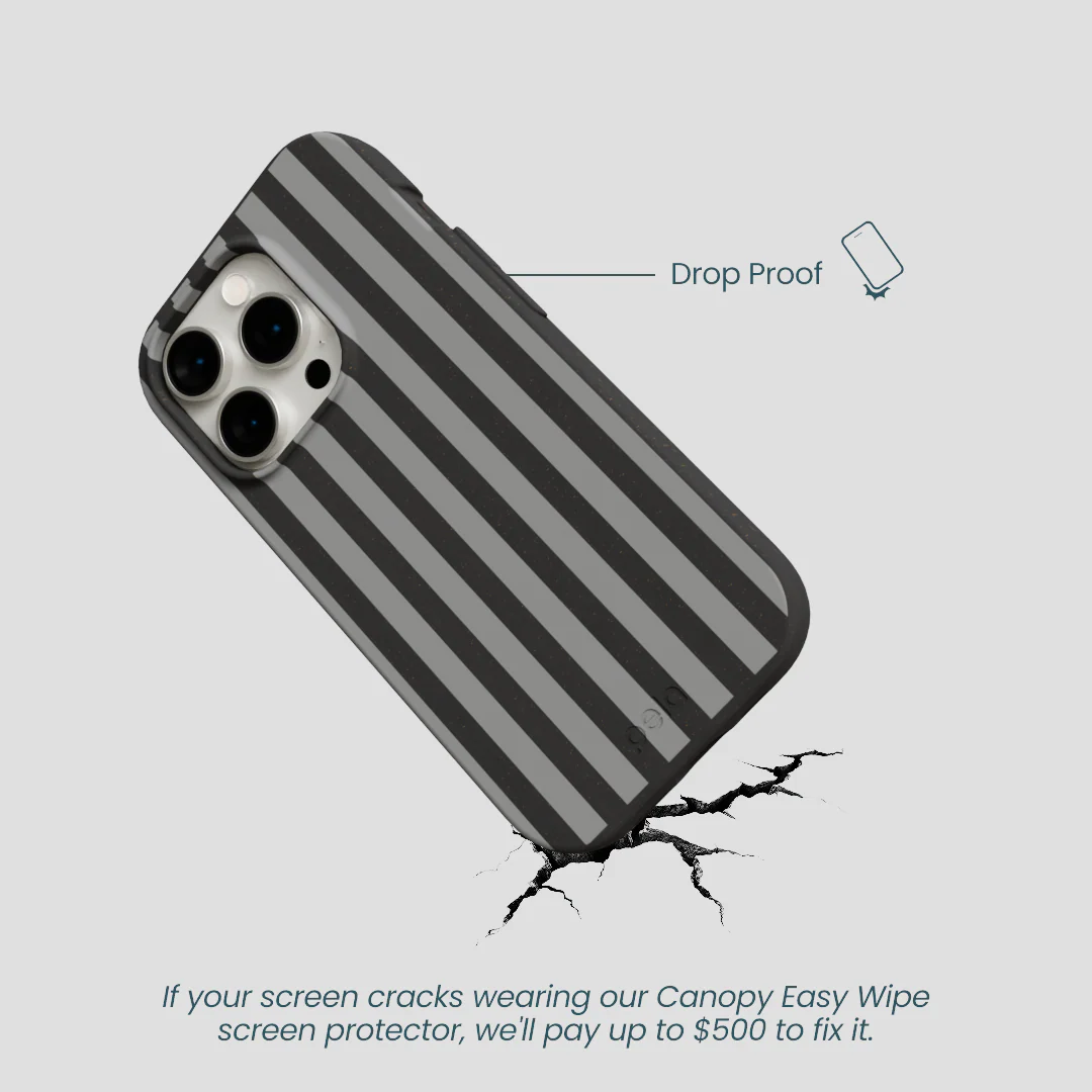 Black Shadow Stripes iPhone 14 Pro Case - Image 5