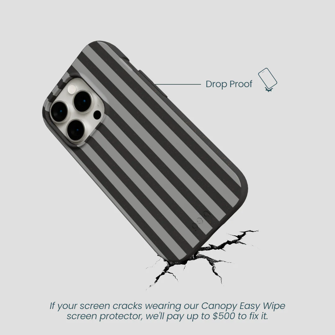 Black Shadow Stripes iPhone 15 Pro Case - Image 5