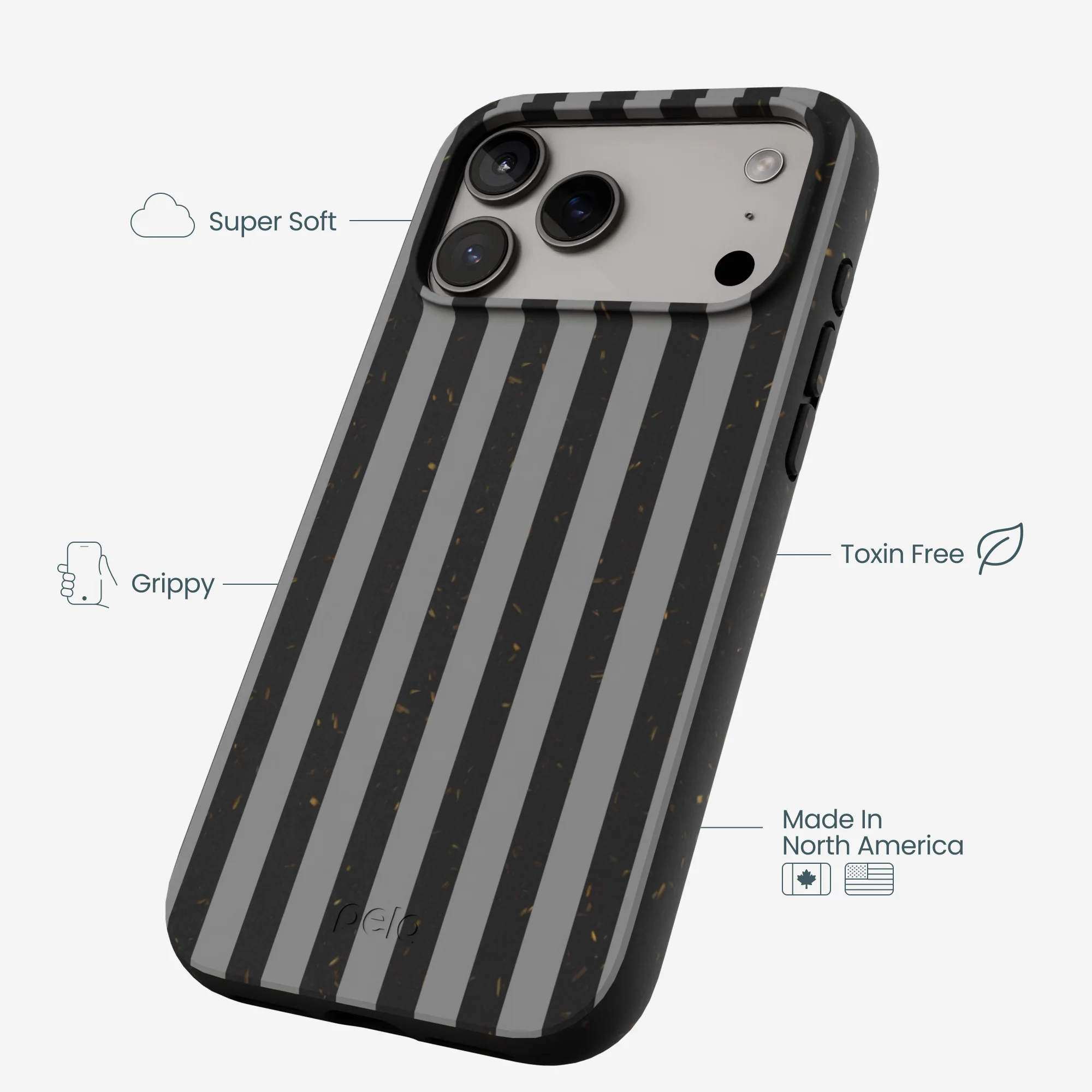 Black Shadow Stripes iPhone 17 Pro Max Case - Image 4
