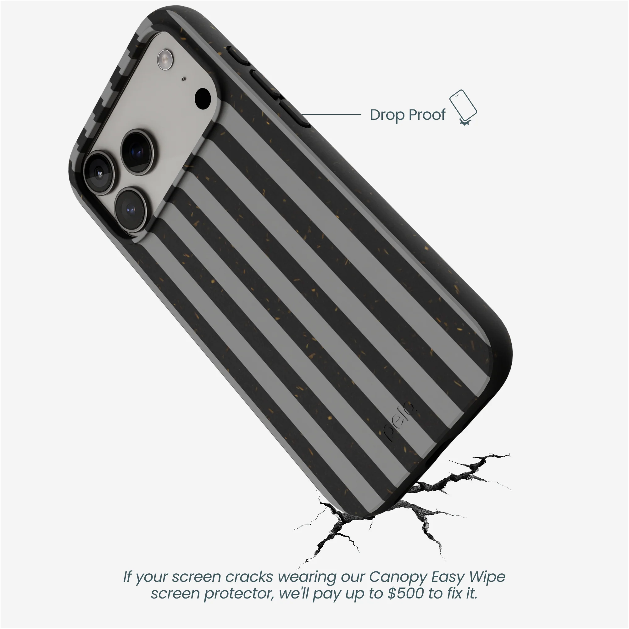 Black Shadow Stripes iPhone 17 Pro Max Case - Image 5