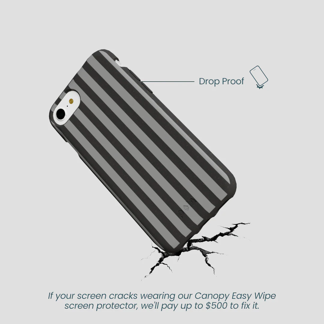 Black Shadow Stripes iPhone 6/6s/7/8/SE Case - Image 5