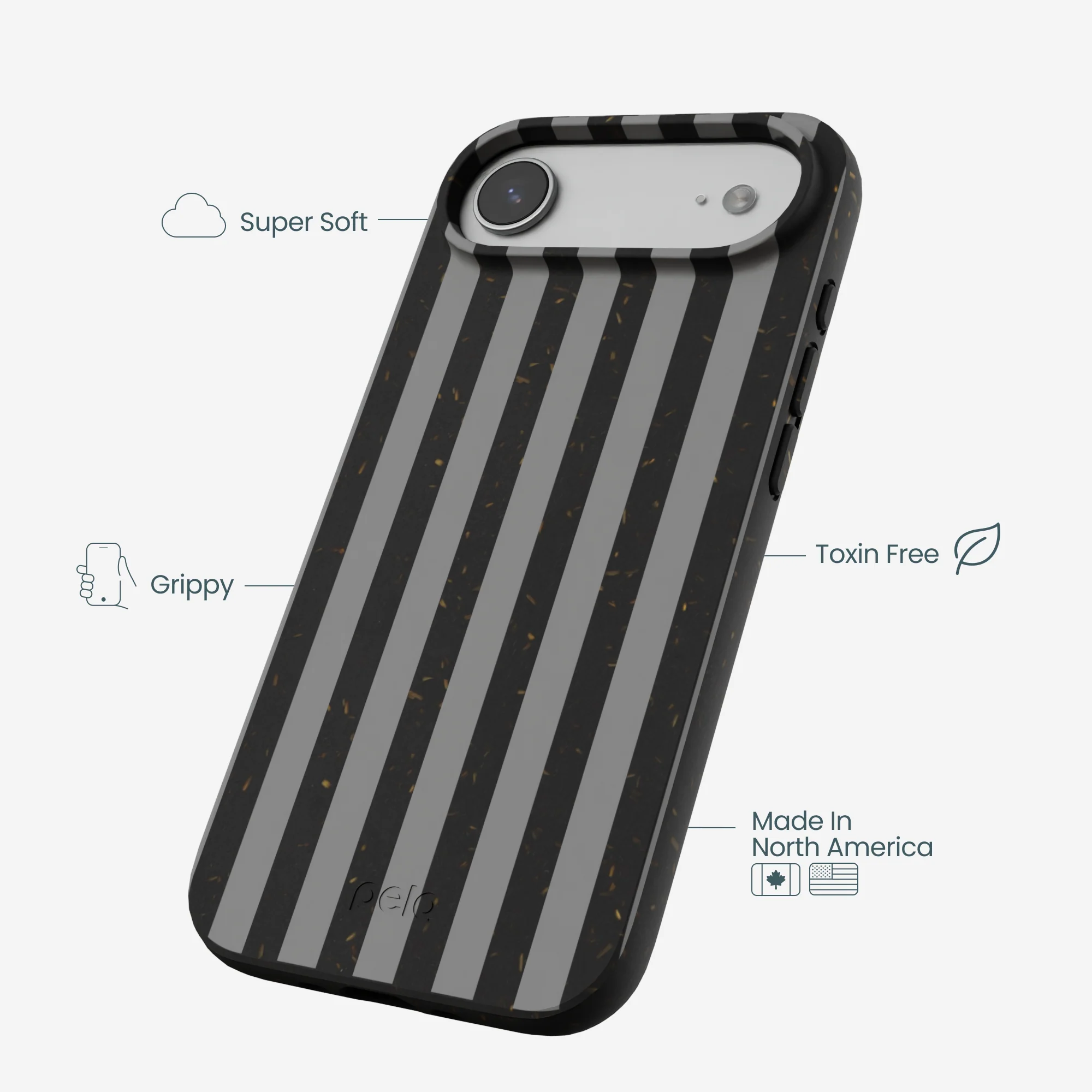 Black Shadow Stripes iPhone Air Case - Image 4