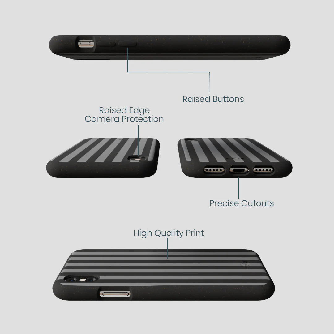 Black Shadow Stripes iPhone XR Case - Image 3