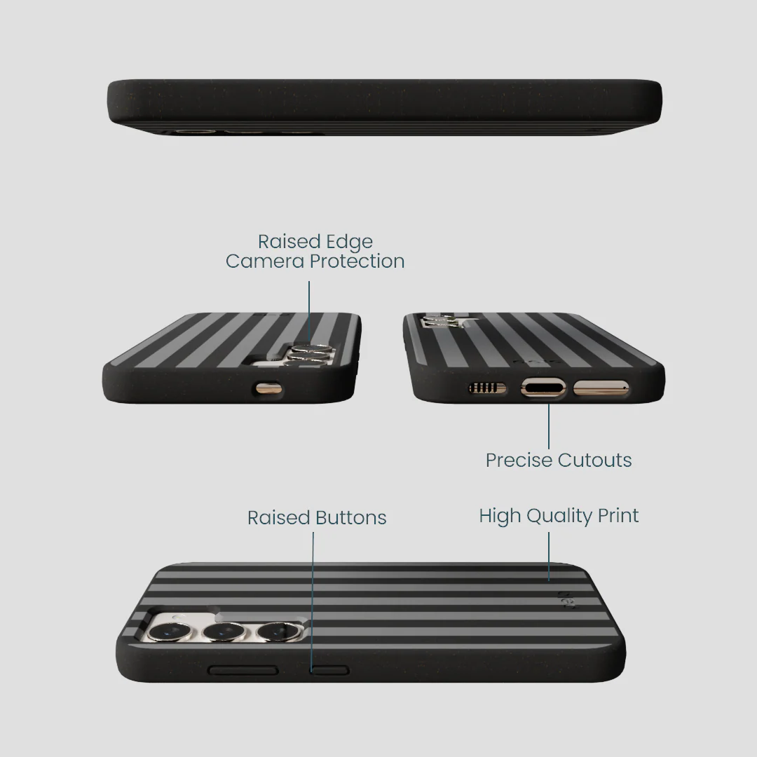 Black Shadow Stripes Samsung Galaxy S23 Case - Image 2