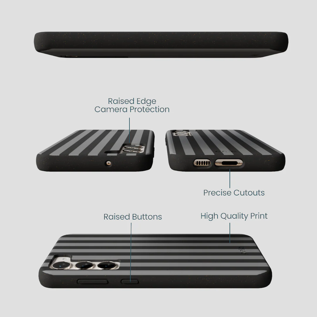 Black Shadow Stripes Samsung Galaxy S23+(Plus) Case - Image 2