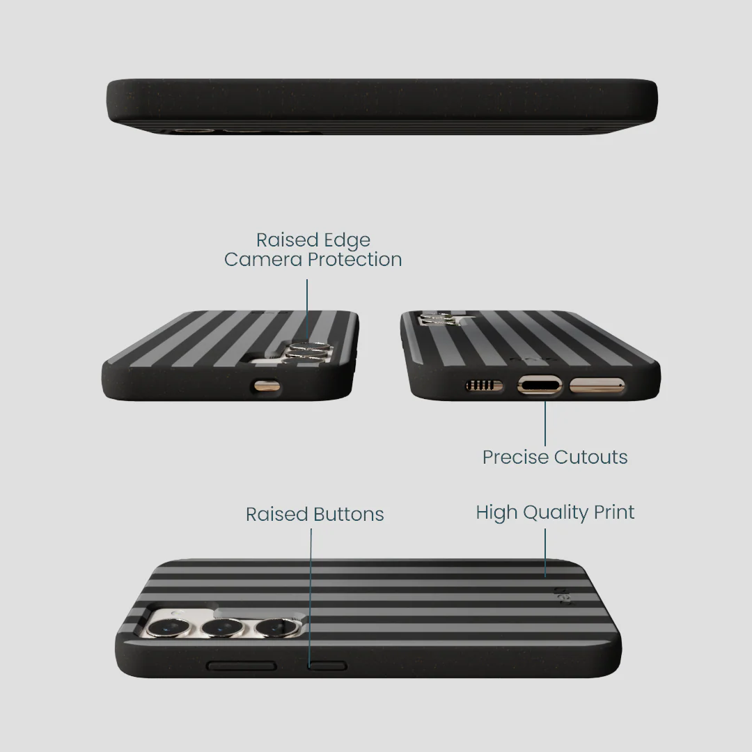 Black Shadow Stripes Samsung Galaxy S24 Case - Image 2