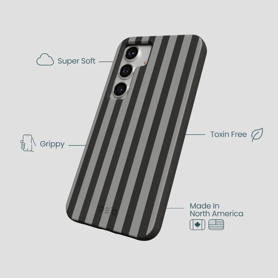 Black Shadow Stripes Samsung Galaxy S25 Case - Image 3