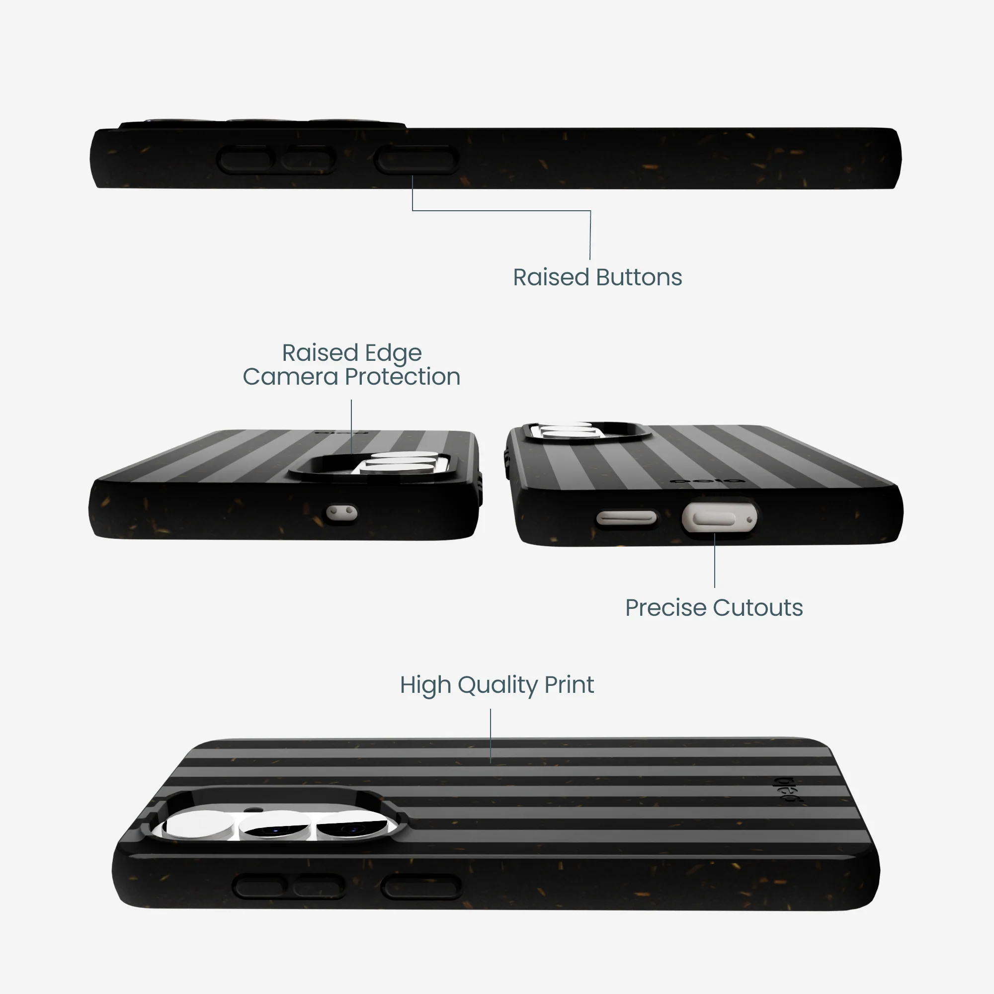 Black Shadow Stripes Samsung Galaxy S26 Case - Image 2