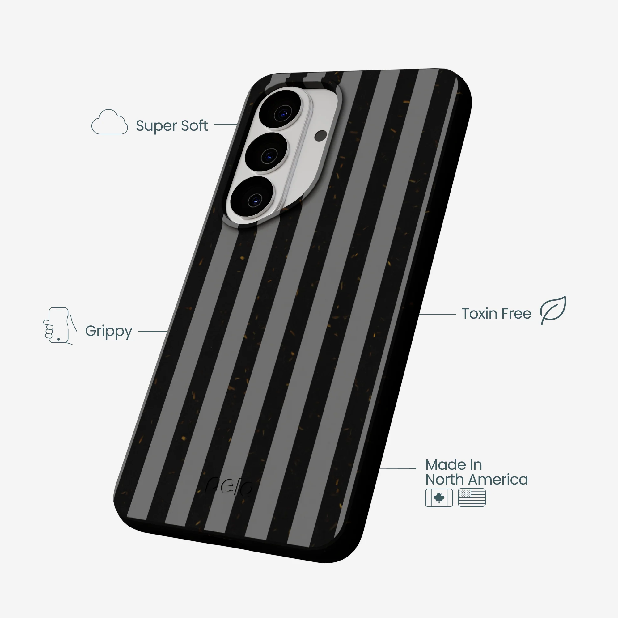 Black Shadow Stripes Samsung Galaxy S26 Case - Image 3