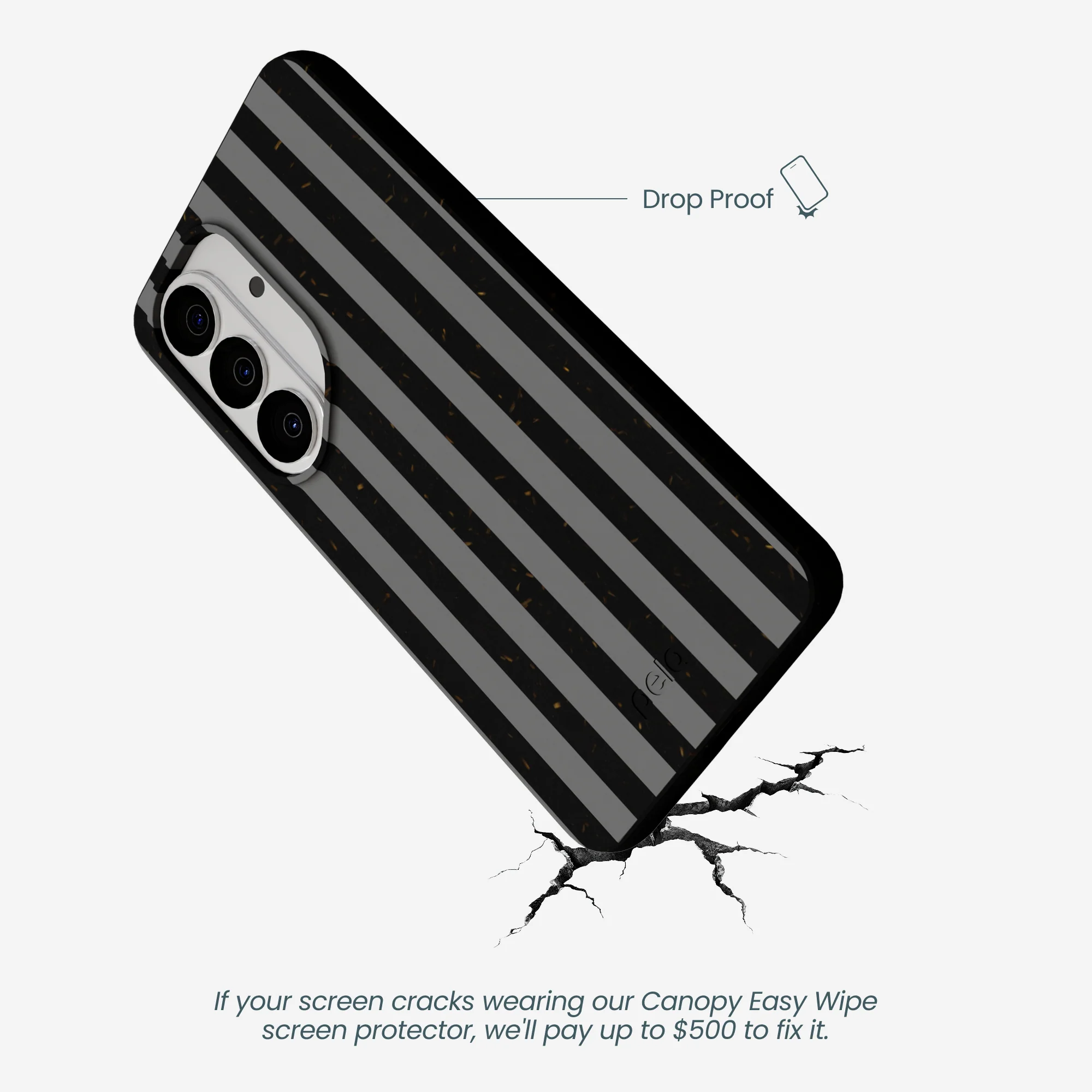 Black Shadow Stripes Samsung Galaxy S26 Case - Image 4