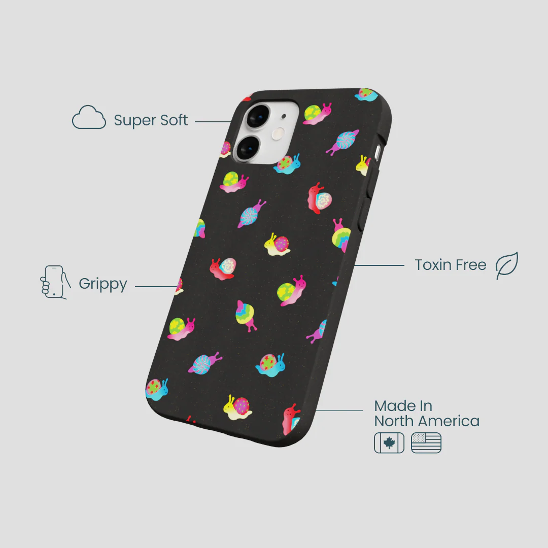 Black Snailien iPhone 12 Mini Case - Image 3
