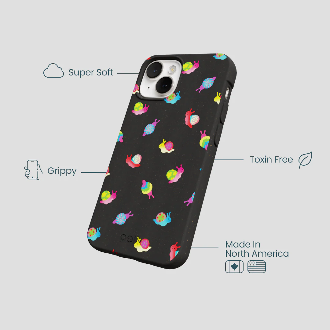 Black Snailien iPhone 13 Mini Case - Image 4
