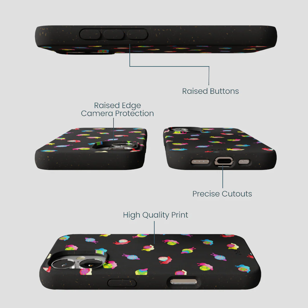 Black Snailien iPhone 16 Case - Image 3