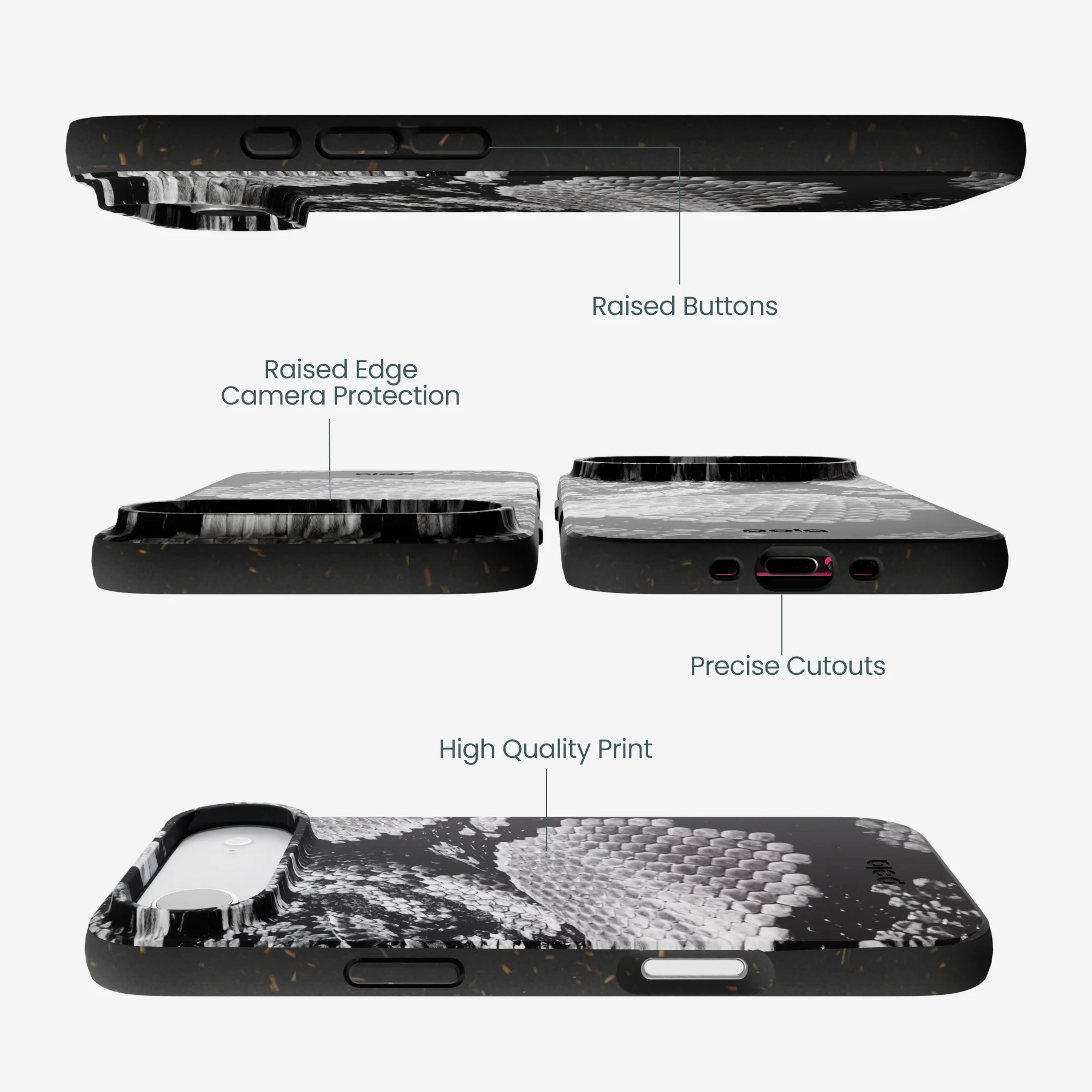 Black Snake Scale iPhone Air Case - Image 3