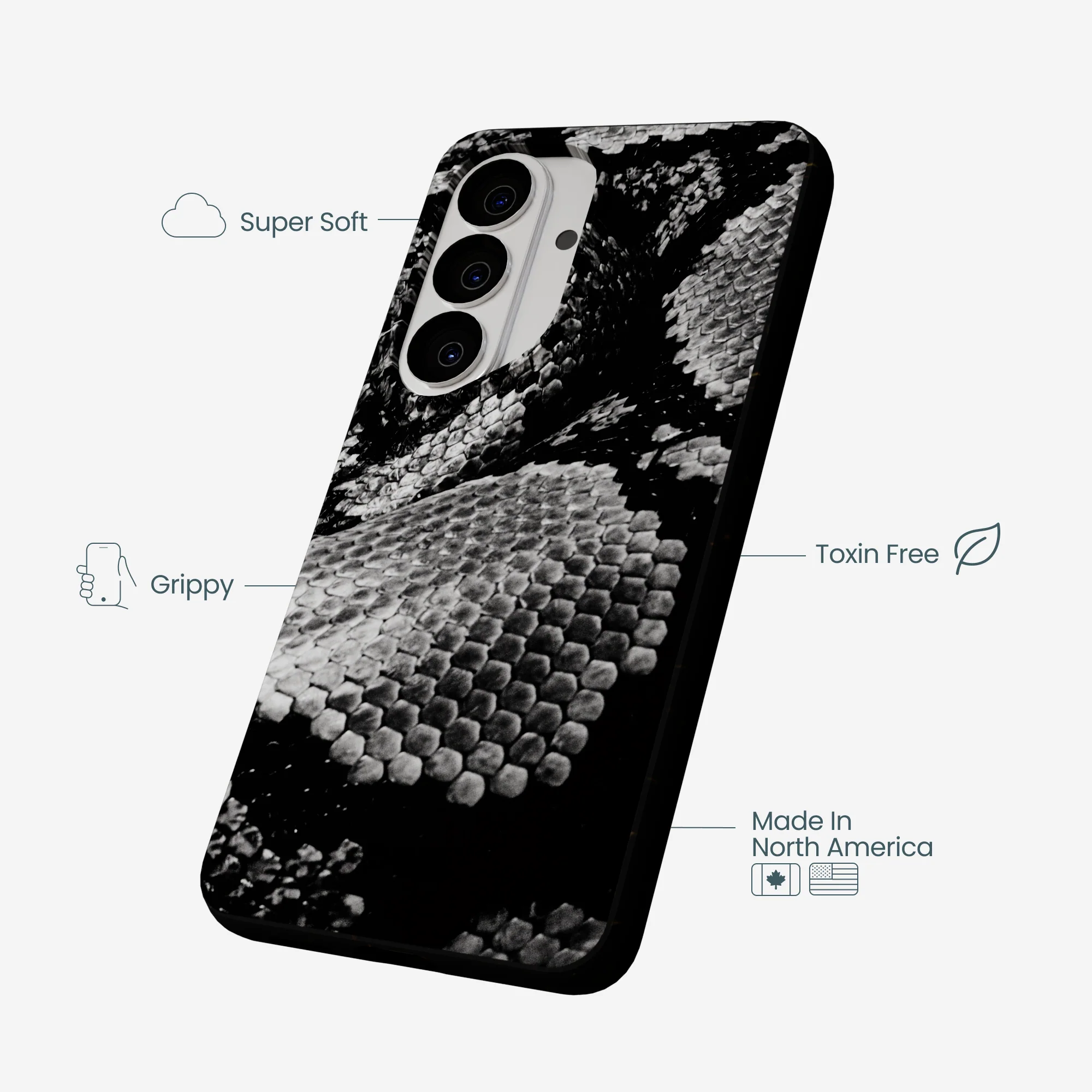 Black Snake Scale Samsung Galaxy S26 Case - Image 4