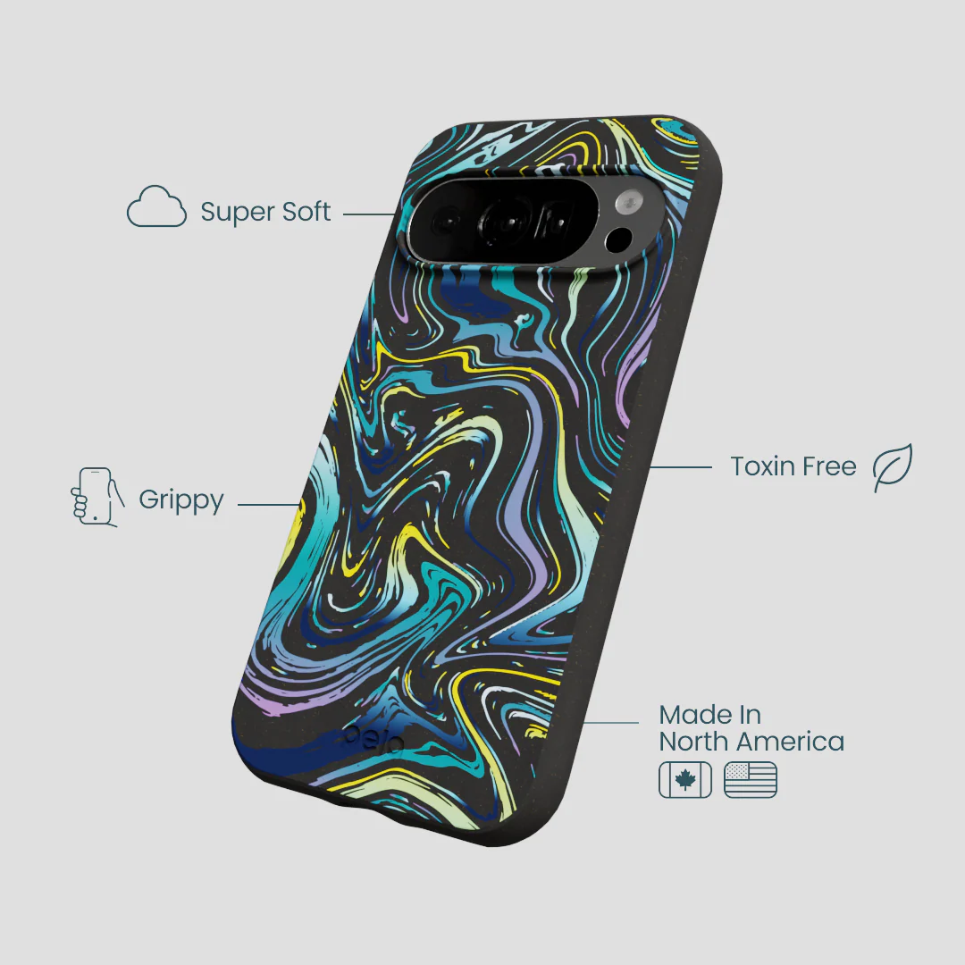 Black Space Waves Google Pixel 10/10 Pro Case - Image 4