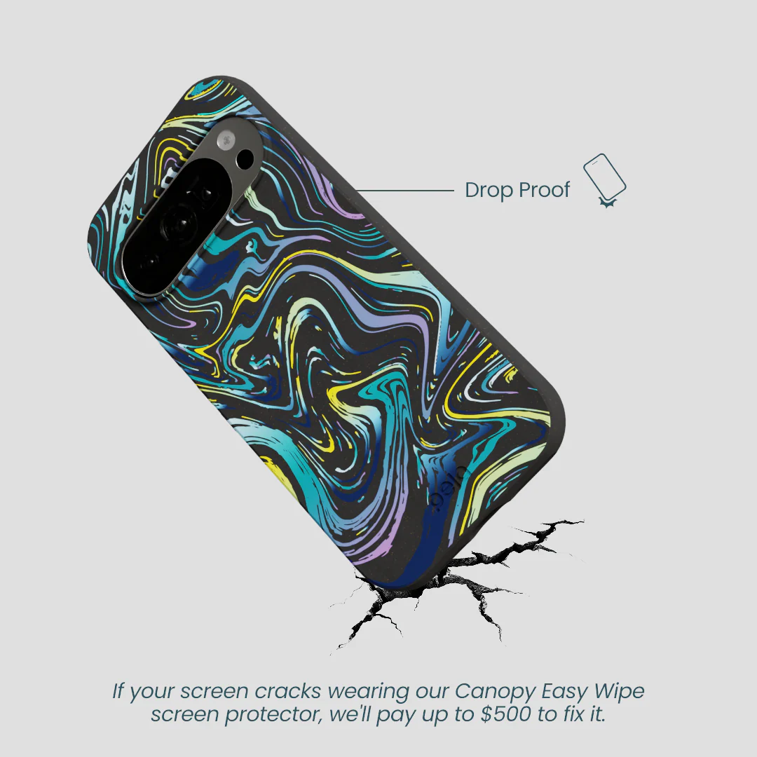 Black Space Waves Google Pixel 10/10 Pro Case - Image 5