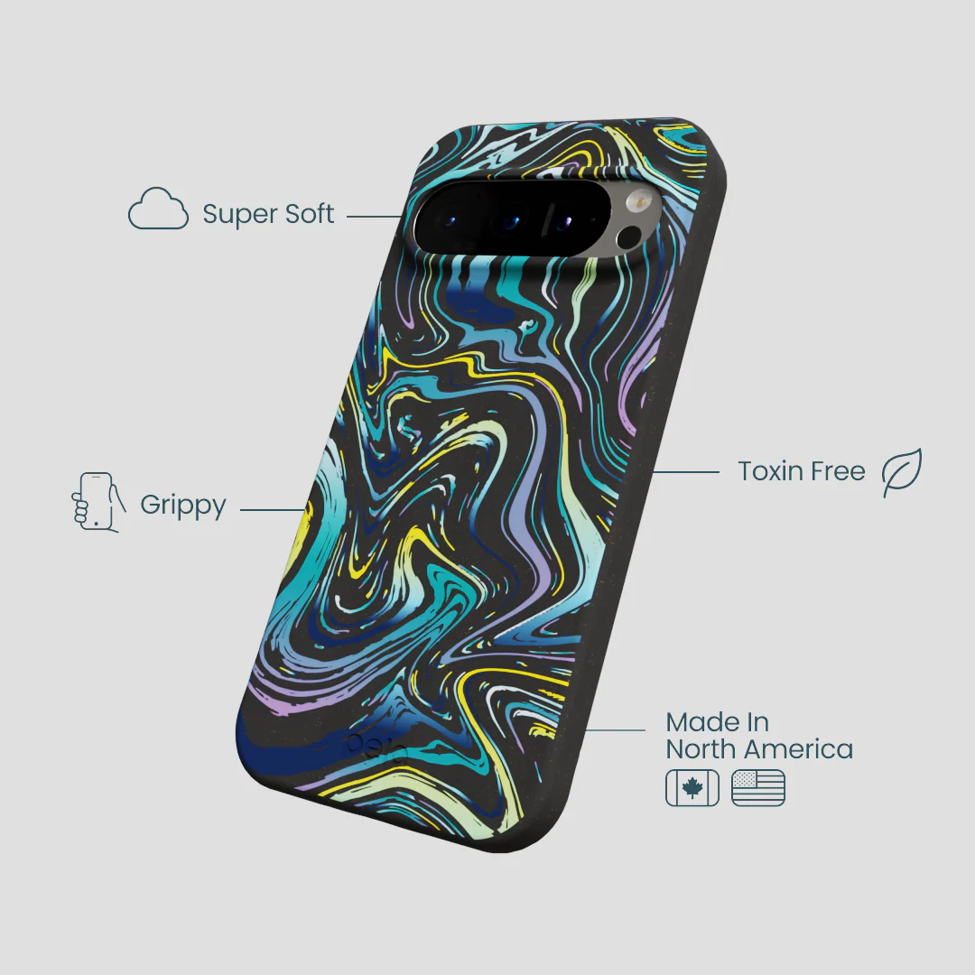 Black Space Waves Google Pixel 9/9 Pro Case - Image 3
