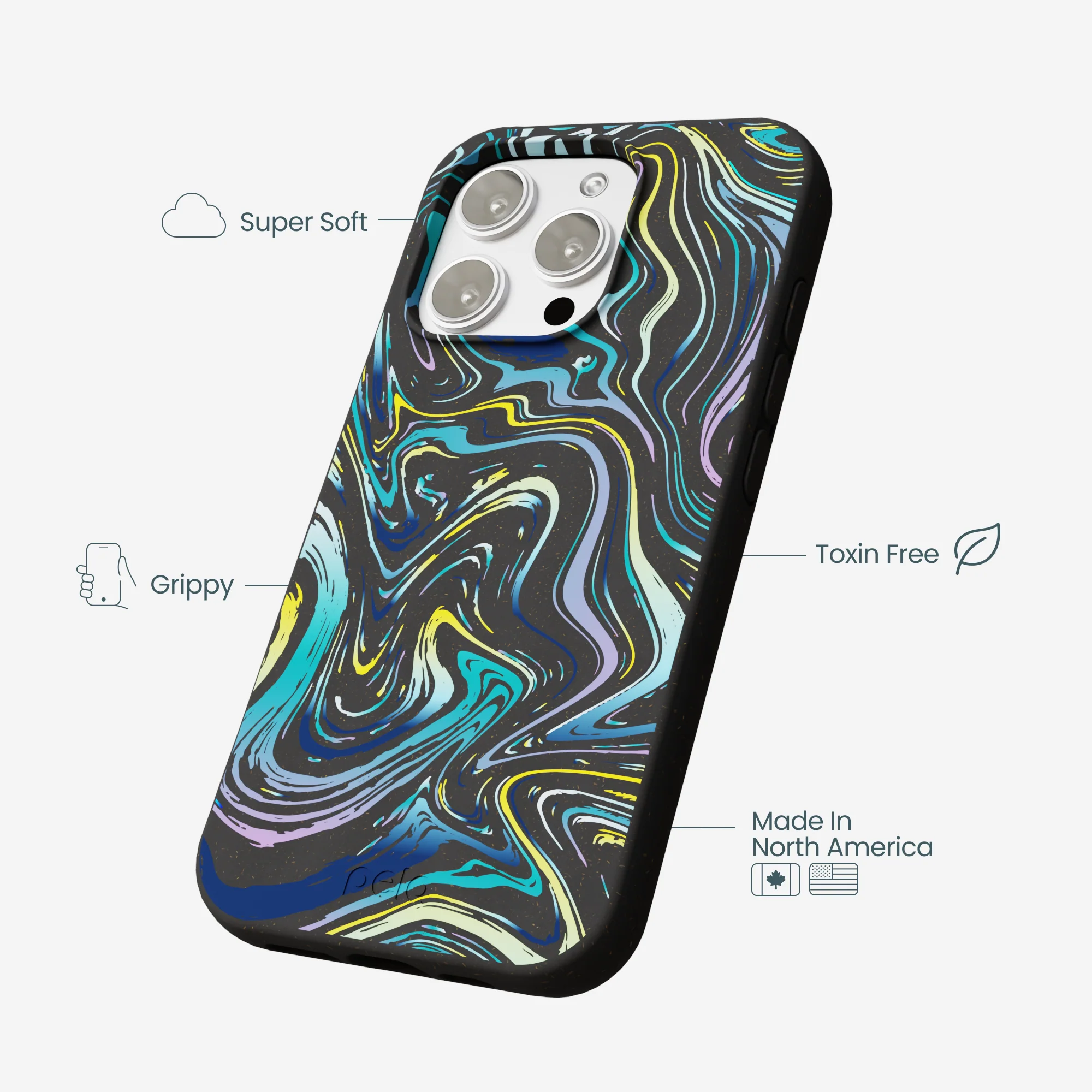 Black Space Waves iPhone 16 Pro Max Case - Image 4