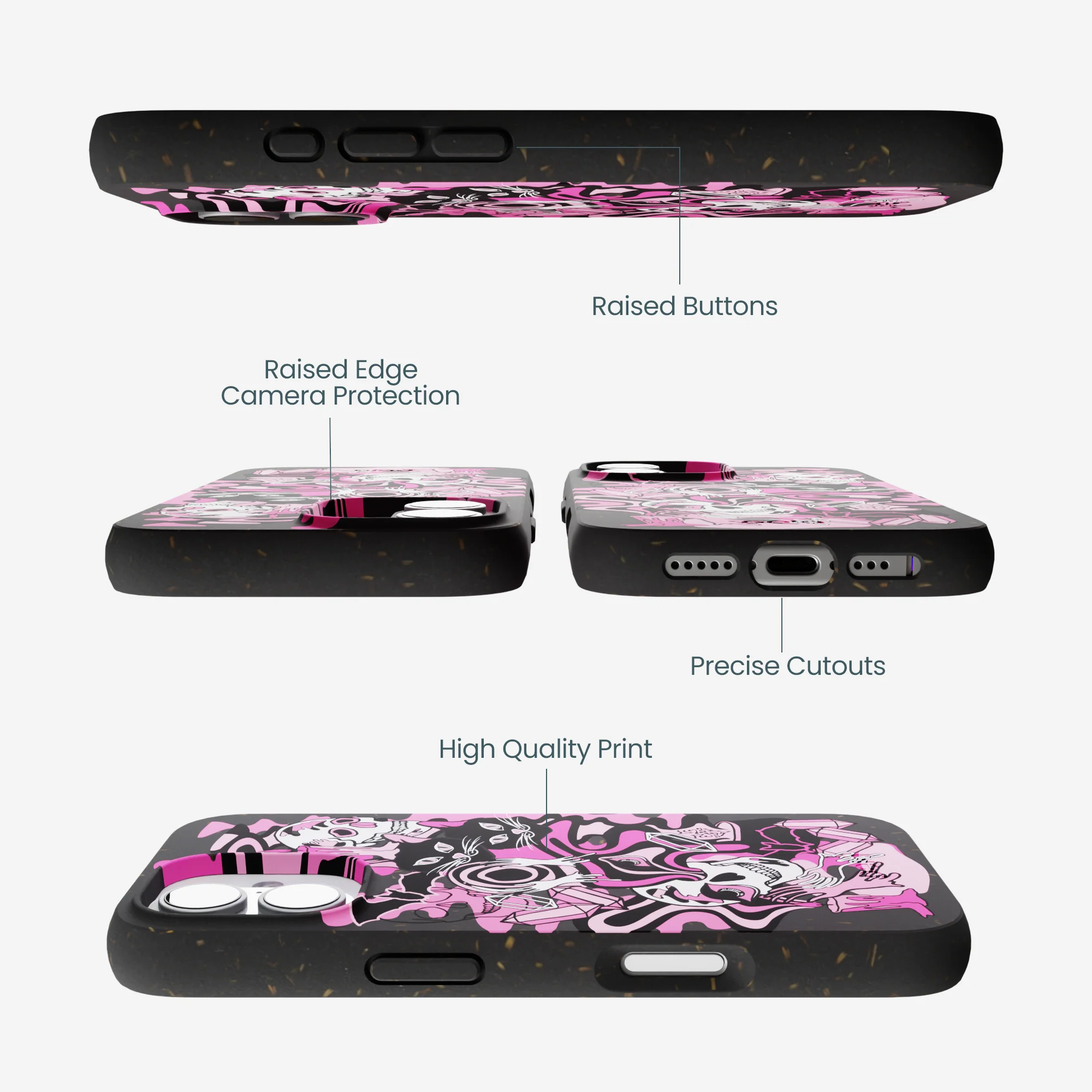 Black Spellbound Ghouls iPhone 17 Case - Image 3