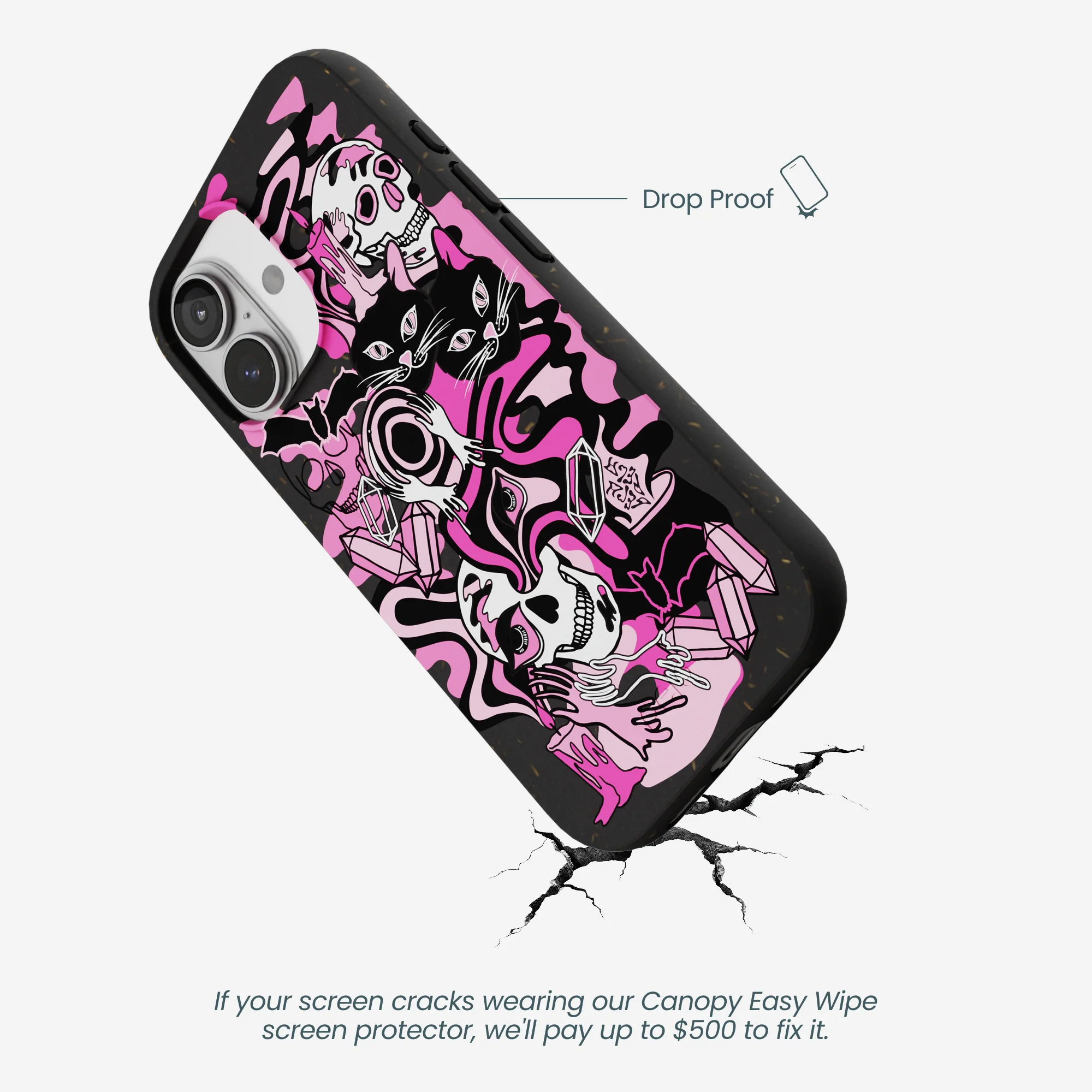 Black Spellbound Ghouls iPhone 17 Case - Image 5