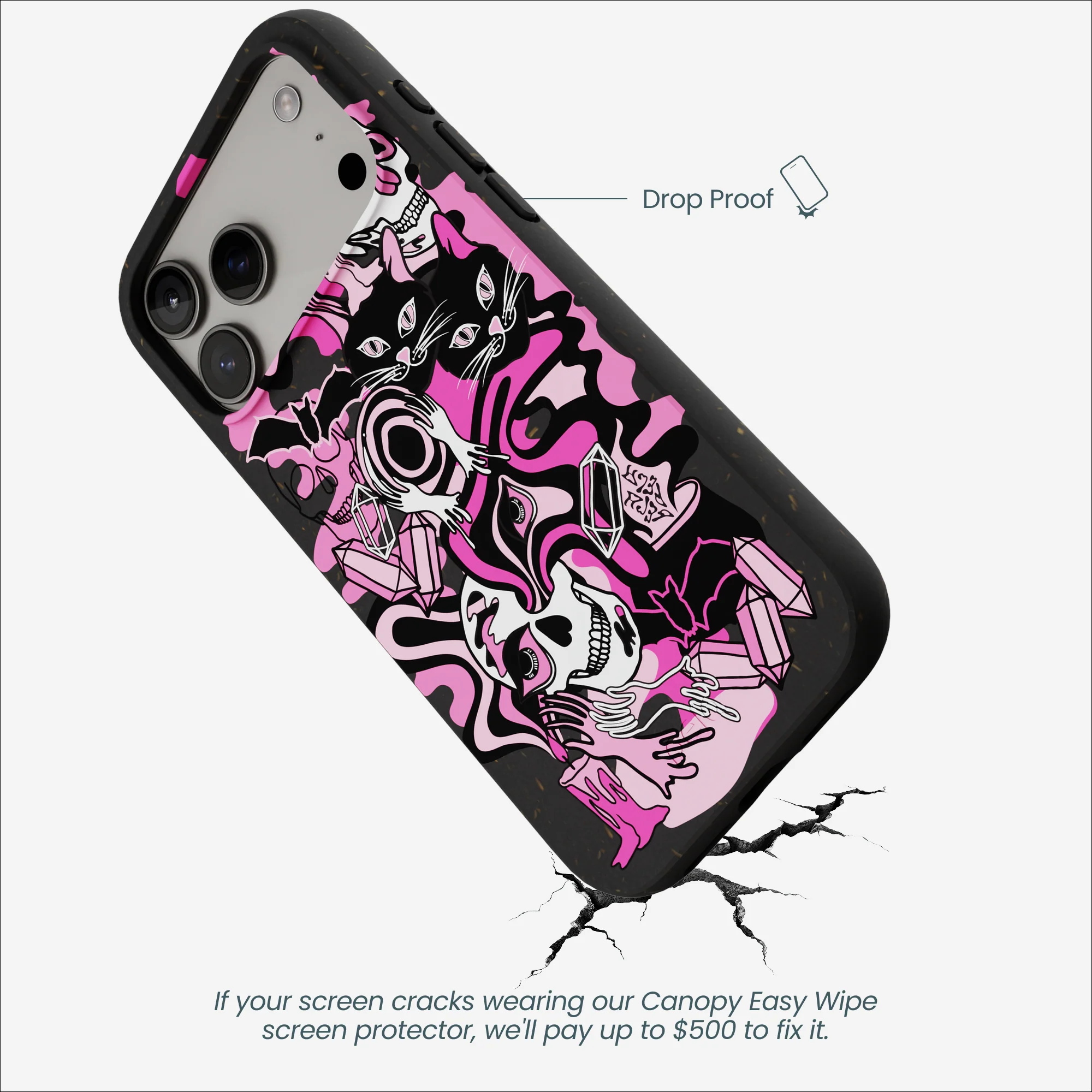 Black Spellbound Ghouls iPhone 17 Pro Max Case - Image 5
