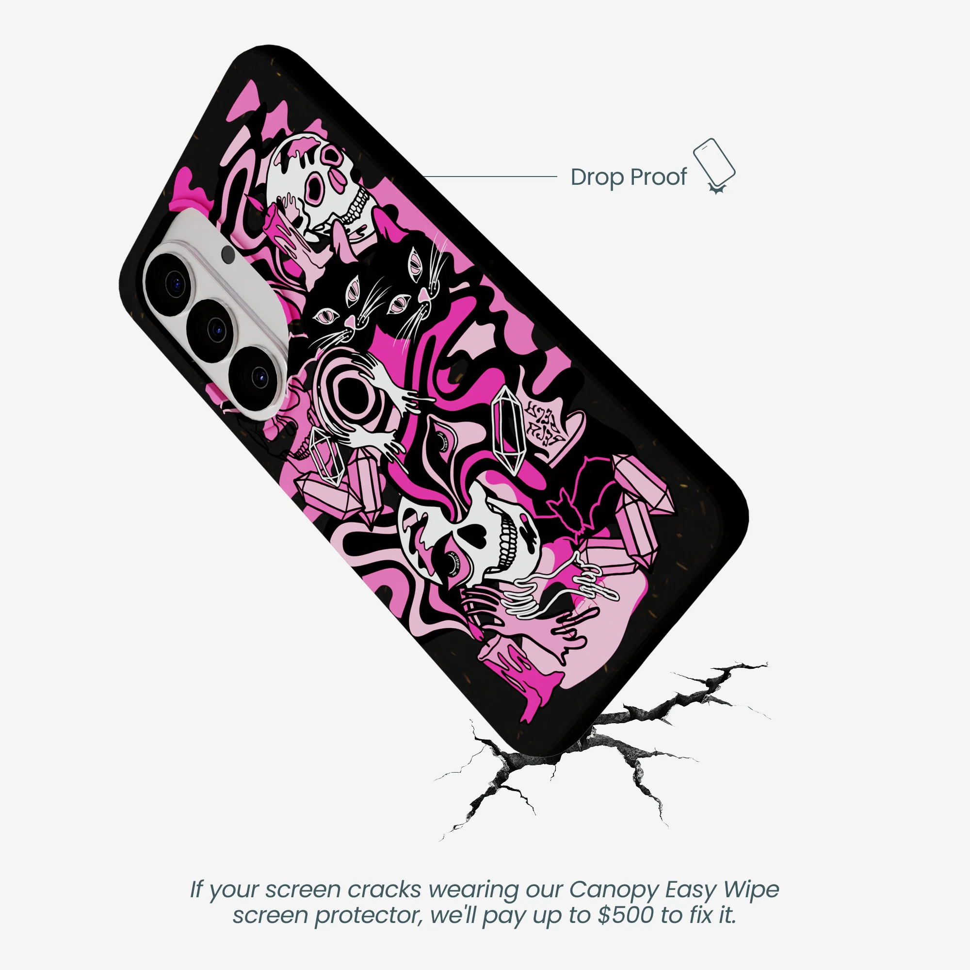 Black Spellbound Ghouls Samsung Galaxy S26 Case - Image 5