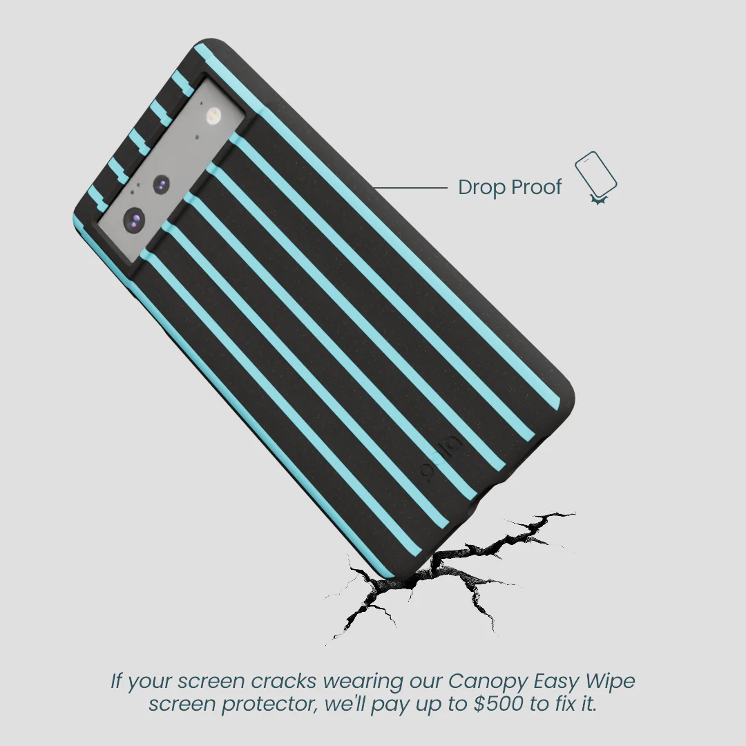 Black Tidal Light Stripes Google Pixel 6a Case - Image 4