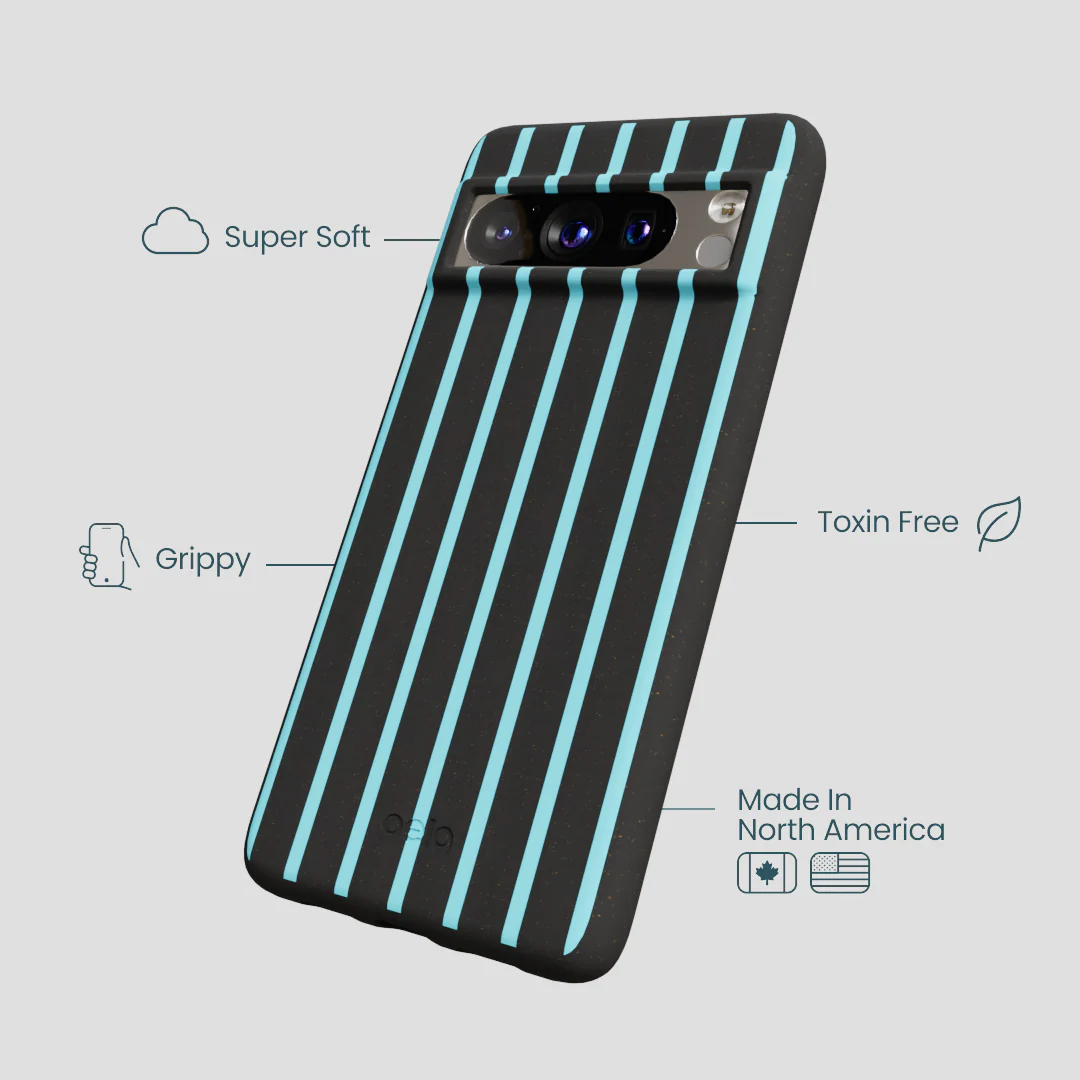 Black Tidal Light Stripes Google Pixel 8 Pro Case - Image 3