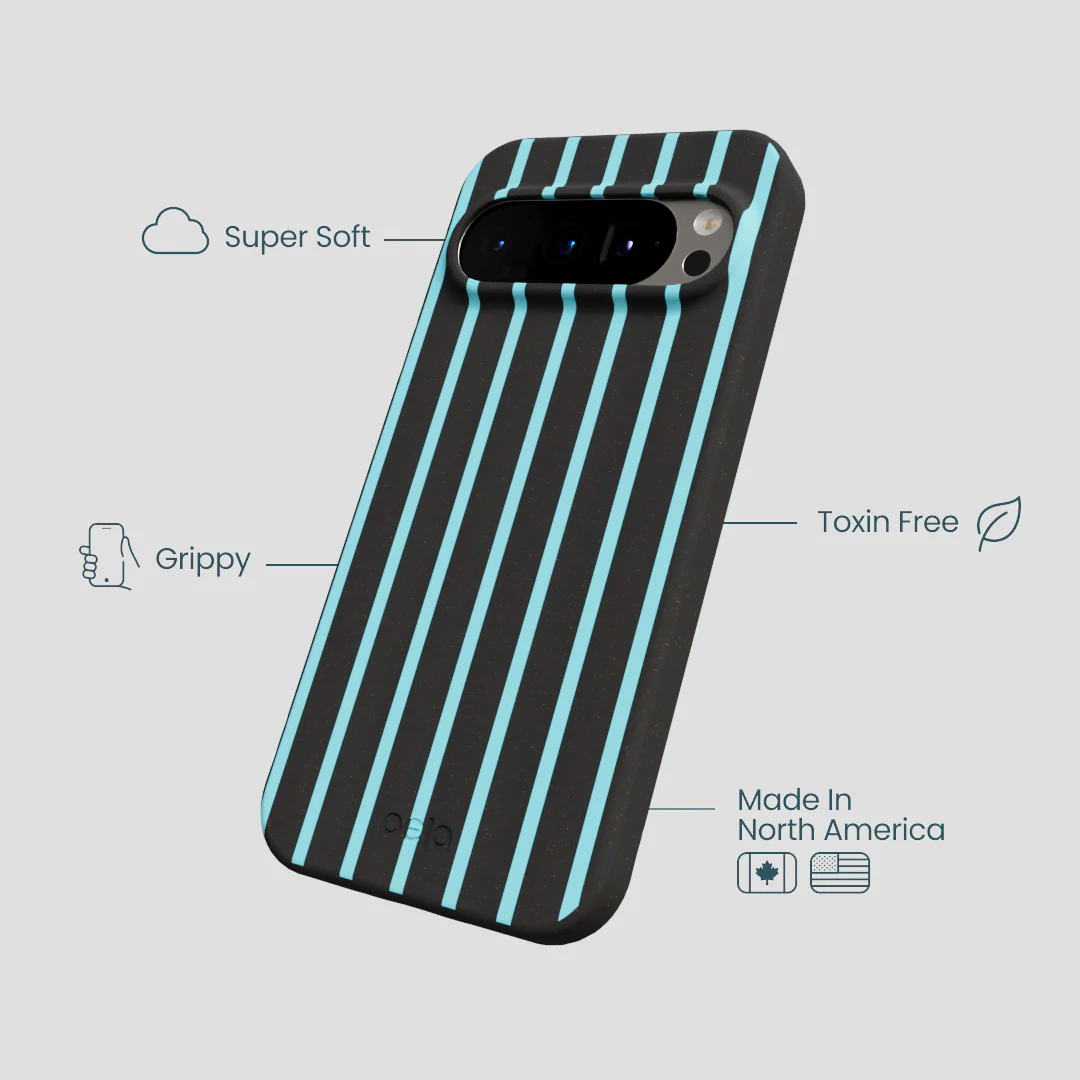 Black Tidal Light Stripes Google Pixel 9/9 Pro Case - Image 3