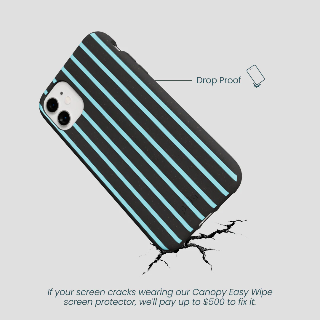 Black Tidal Light Stripes iPhone 11 Case - Image 4