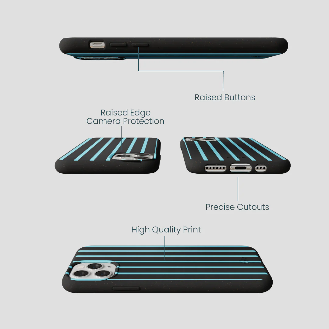 Black Tidal Light Stripes iPhone 11 Pro Case - Image 2