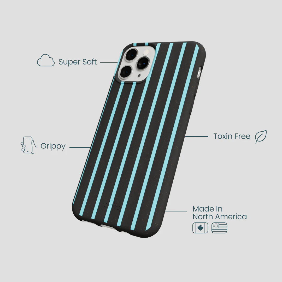 Black Tidal Light Stripes iPhone 11 Pro Case - Image 3