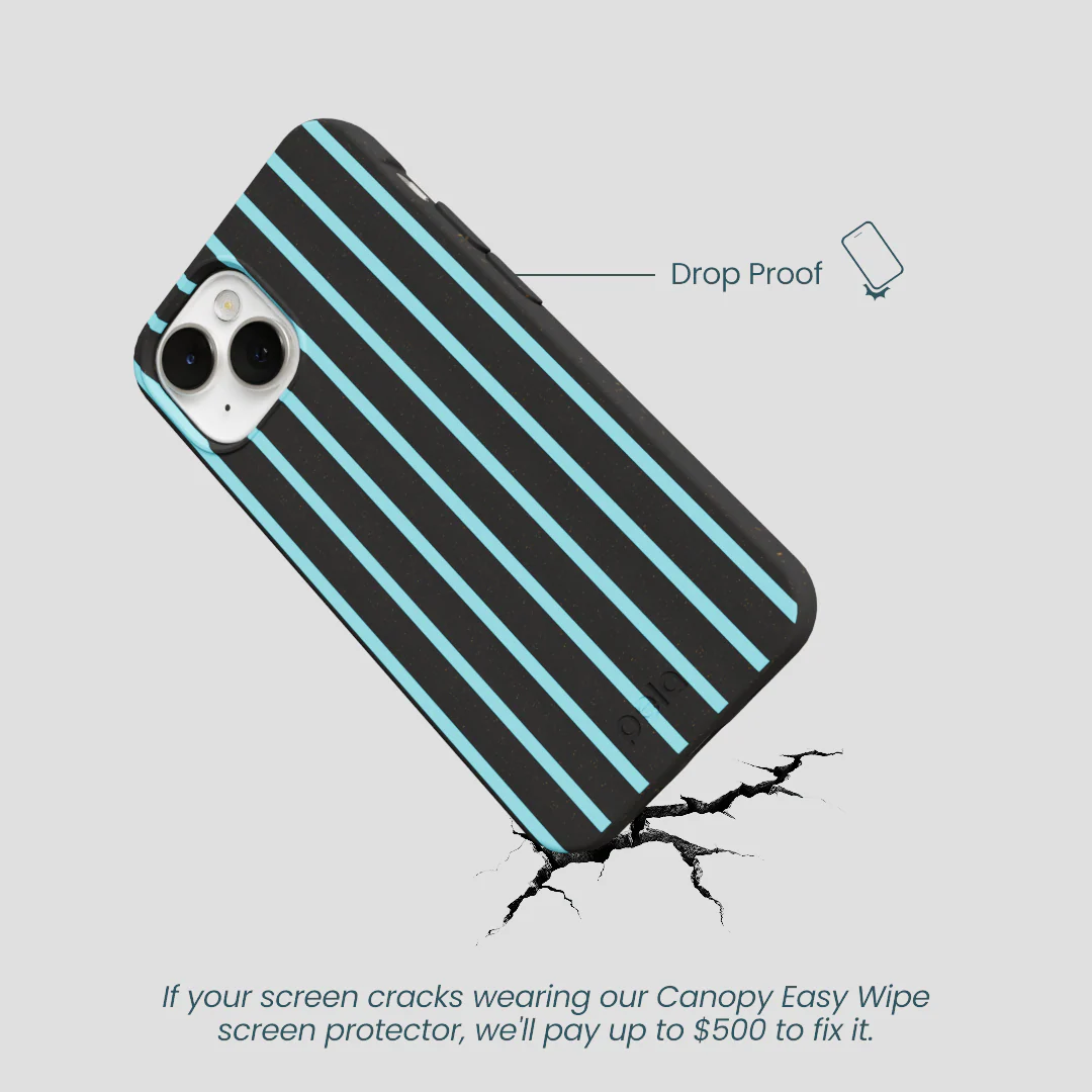 Black Tidal Light Stripes iPhone 13 Case - Image 4