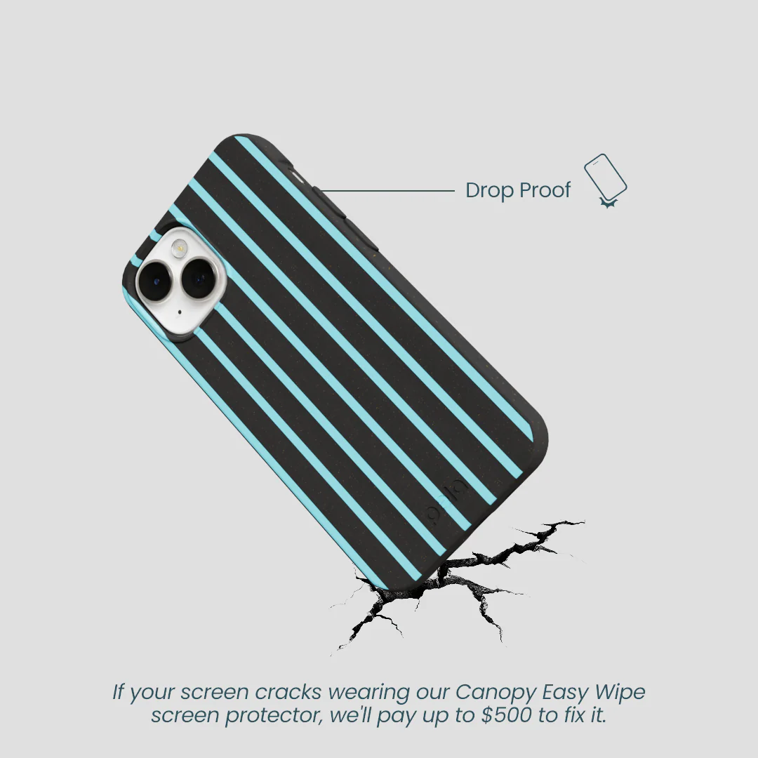 Black Tidal Light Stripes iPhone 13 Mini Case - Image 4