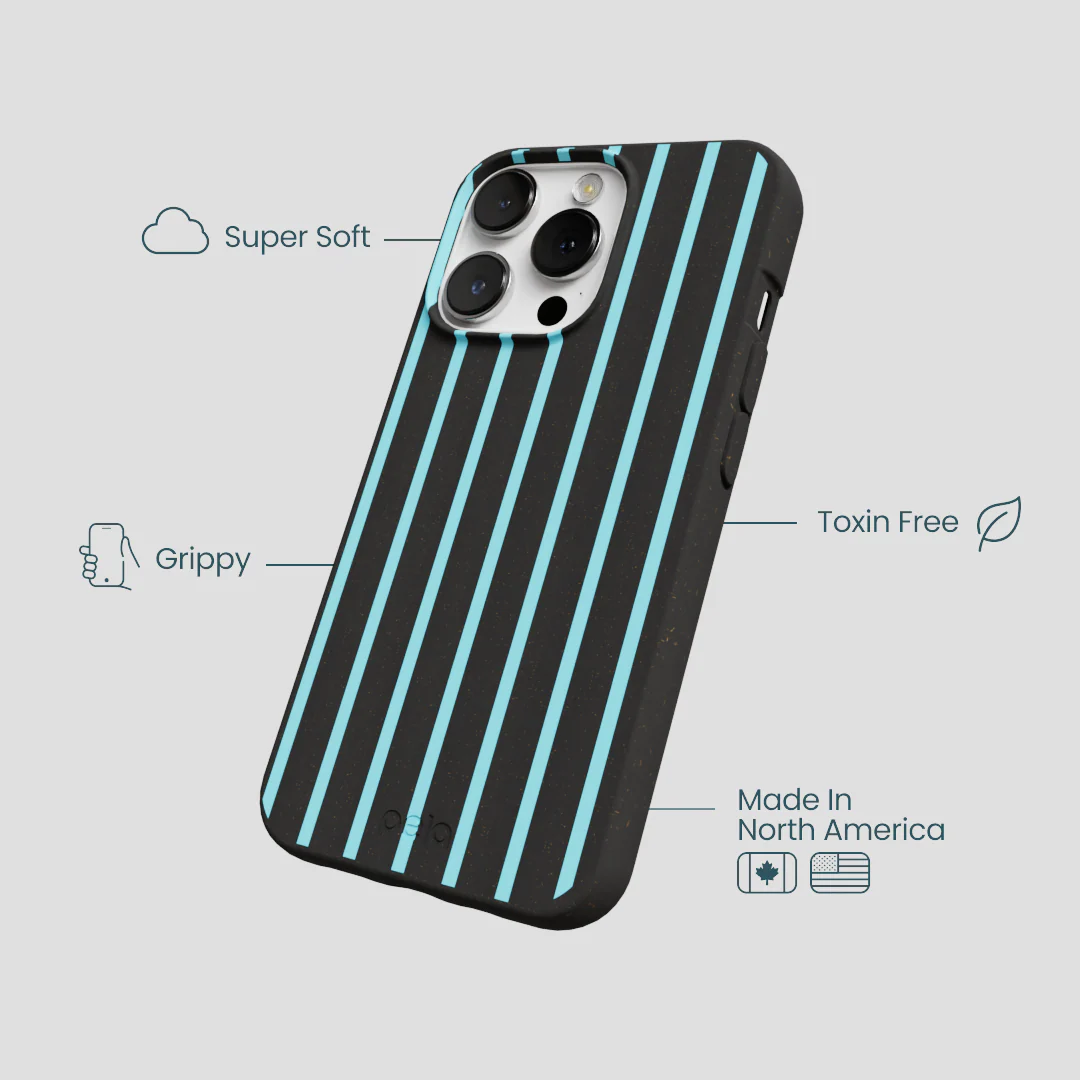 Black Tidal Light Stripes iPhone 13 Pro Case - Image 3