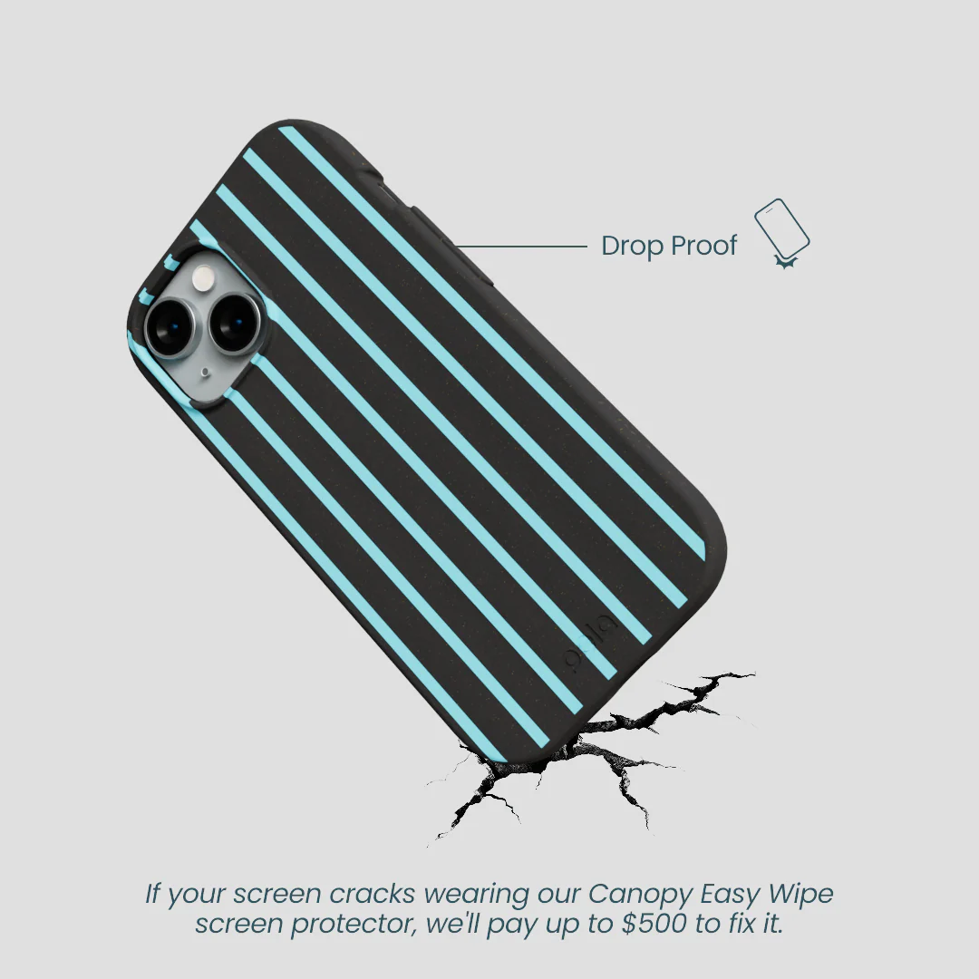 Black Tidal Light Stripes iPhone 15 Case - Image 4
