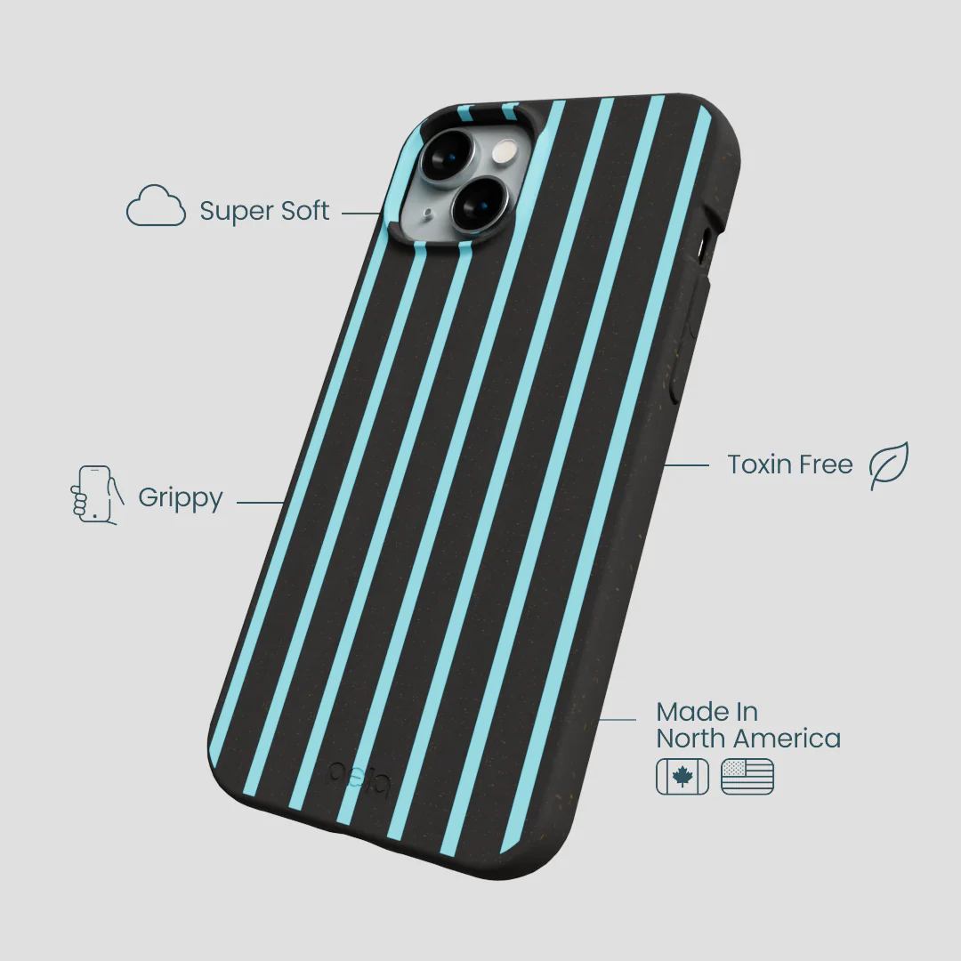 Black Tidal Light Stripes iPhone 15 Plus Case - Image 3