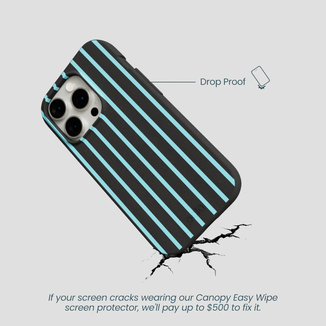 Black Tidal Light Stripes iPhone 15 Pro Case - Image 4