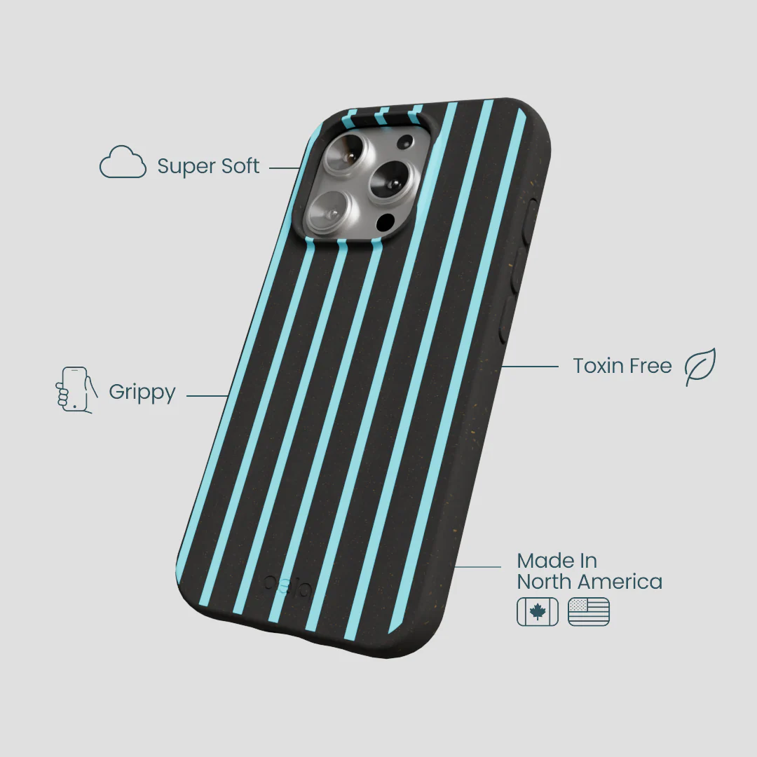 Black Tidal Light Stripes iPhone 16 Pro Case - Image 3