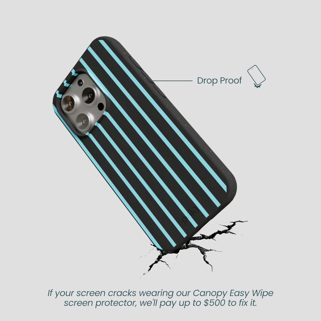 Black Tidal Light Stripes iPhone 16 Pro Case - Image 4