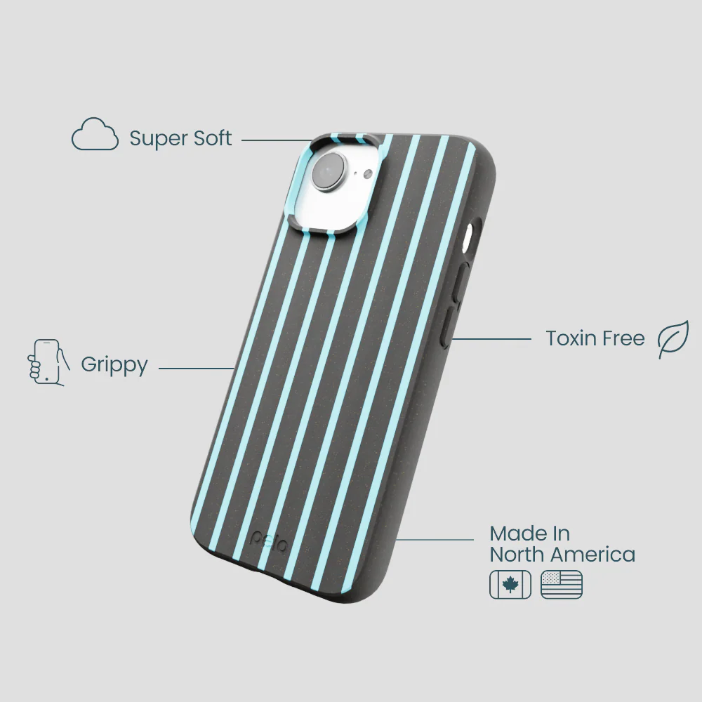 Black Tidal Light Stripes iPhone 16e/17e Case - Image 3