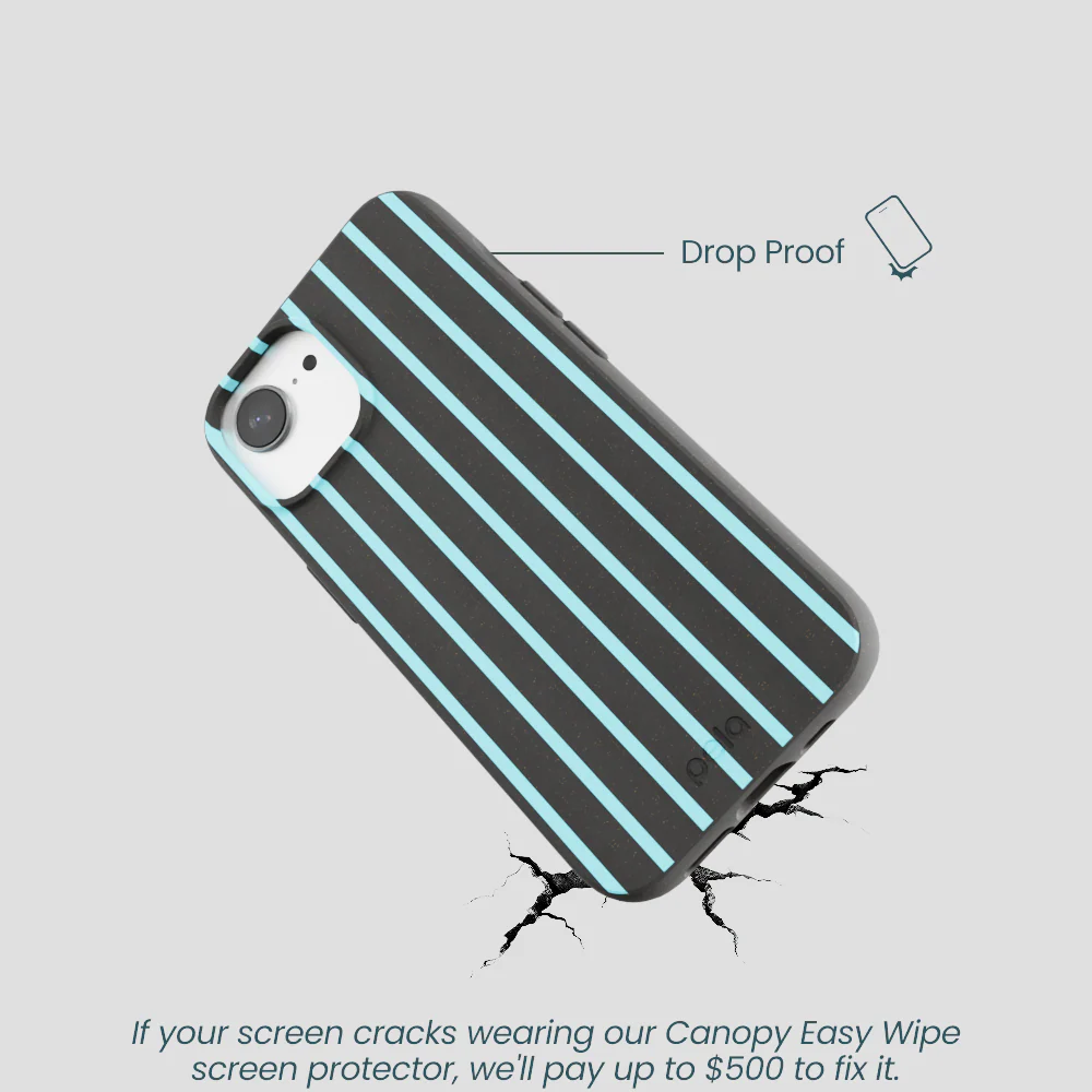 Black Tidal Light Stripes iPhone 16e/17e Case - Image 4